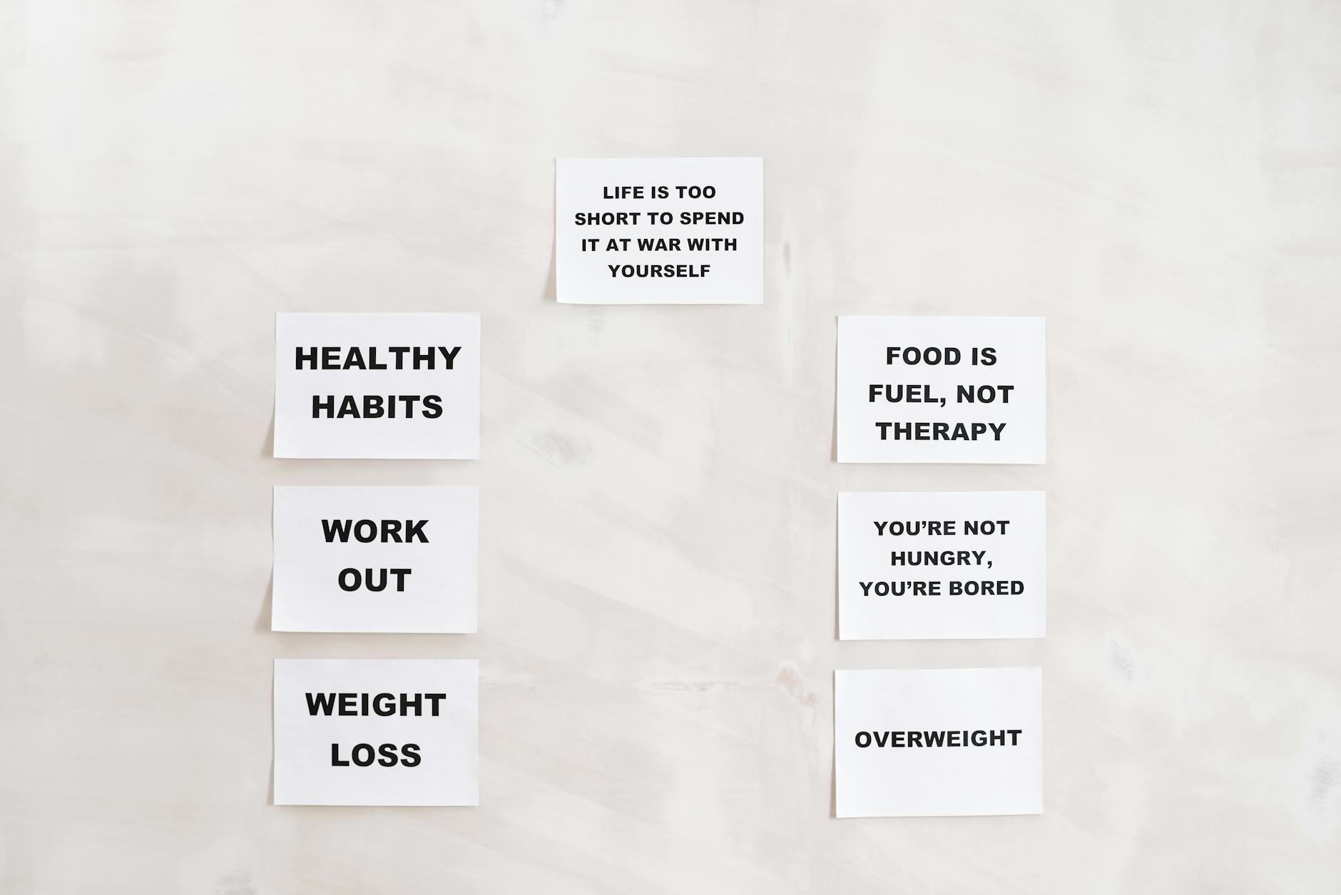 healthy living slogans on wall